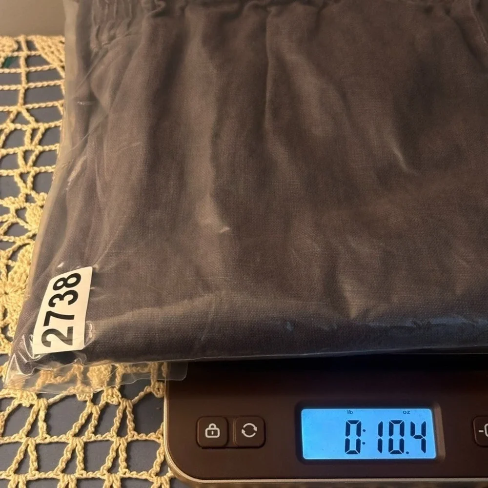 IXIMO Womens Grey 100% Linen Straight Leg Pull on Pants SZ Large Granola‎ Hippie